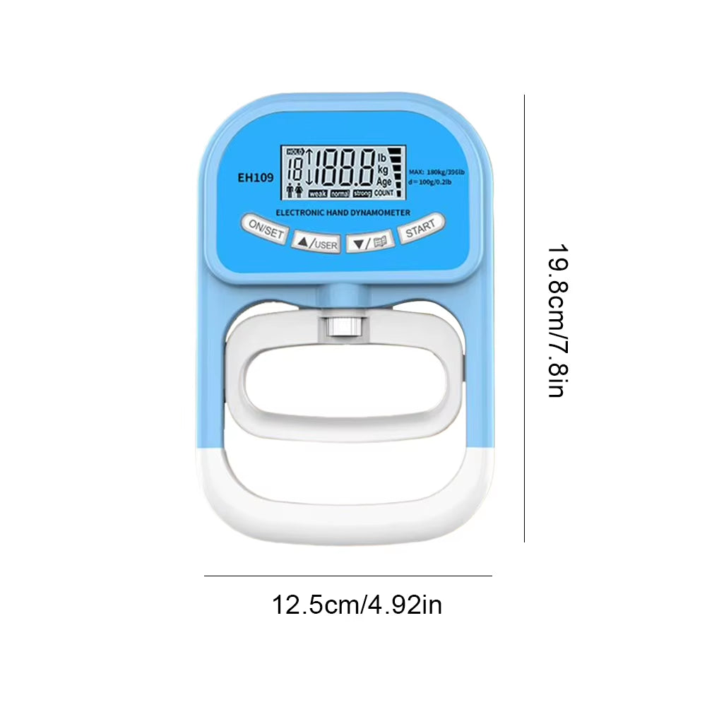 Digital Hand Dynamometer Hand Grip Strength Trainer 120Kg/264Lbs Grip Strengthener Hand Grip Strength Tester for Home School Use